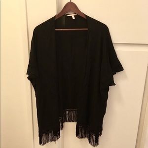 Victoria Secret Fringe Hem Batwing Sleeved Kimono